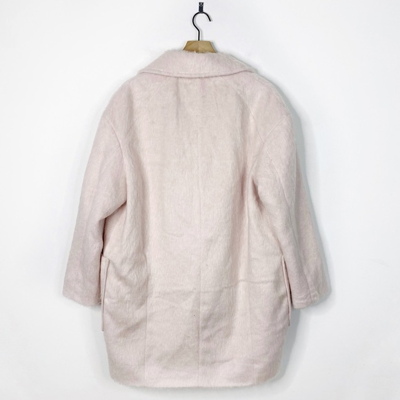 Topshop Pink Fuzzy Carly Button Trench Coat 12 - Picture 3 of 7